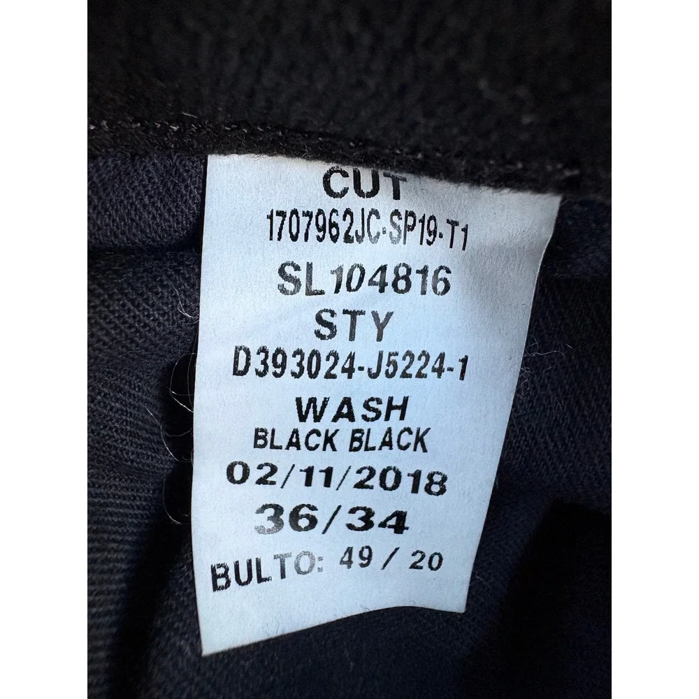 J Crew‎ Jeans Mens 36 34 Black Straight Leg Denim Pants